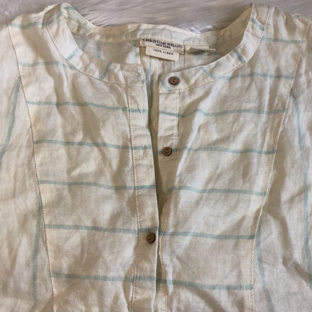 Christian Siriano linen blouse size M - Picture 4 of 8